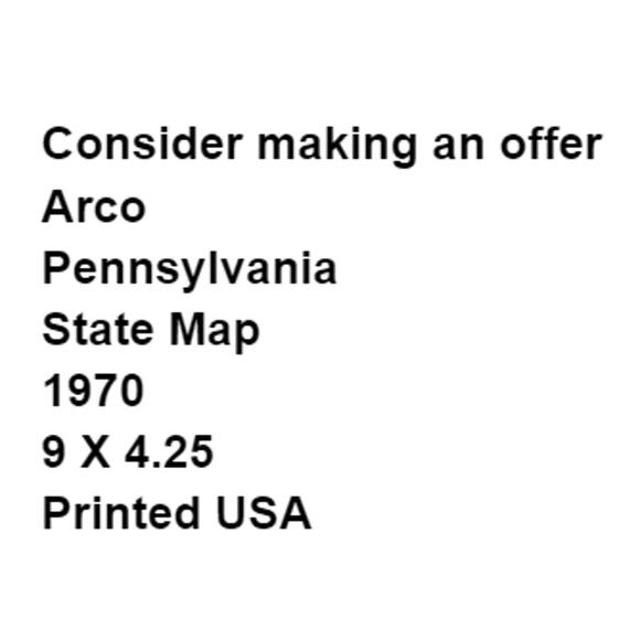 1970 Arco Pennsylvania Map Richfield Atlantic Sinclair Philadelphia Allentown - Picture 2 of 4
